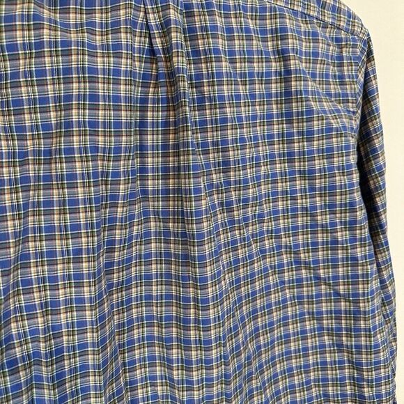 RALPH LAUREN Small‎  Long sleeve  Button Down Shirt Blue Plaid 100% Cotton S - Picture 4 of 5